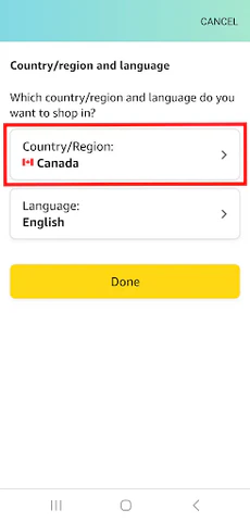 how to change amazon country on the app2