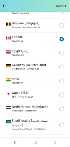 how to change amazon country on the app3