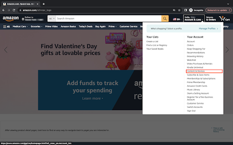 how to change amazon country on the website